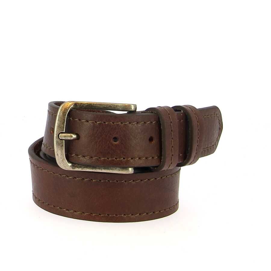 Broeksriem 0907/35 met stiksel Broeksriem 0907/35 met stiksel, Kleur: Donkerbruin