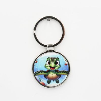 Metalen sleutelhanger - Schildpad