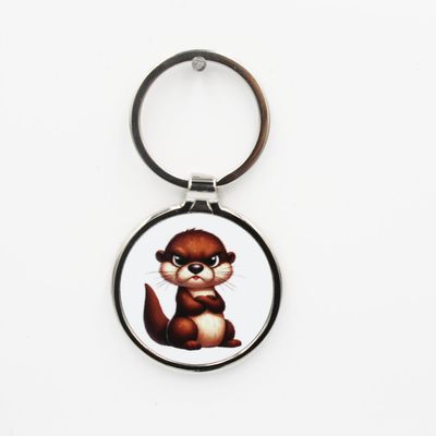 Metalen sleutelhanger - Boze otter