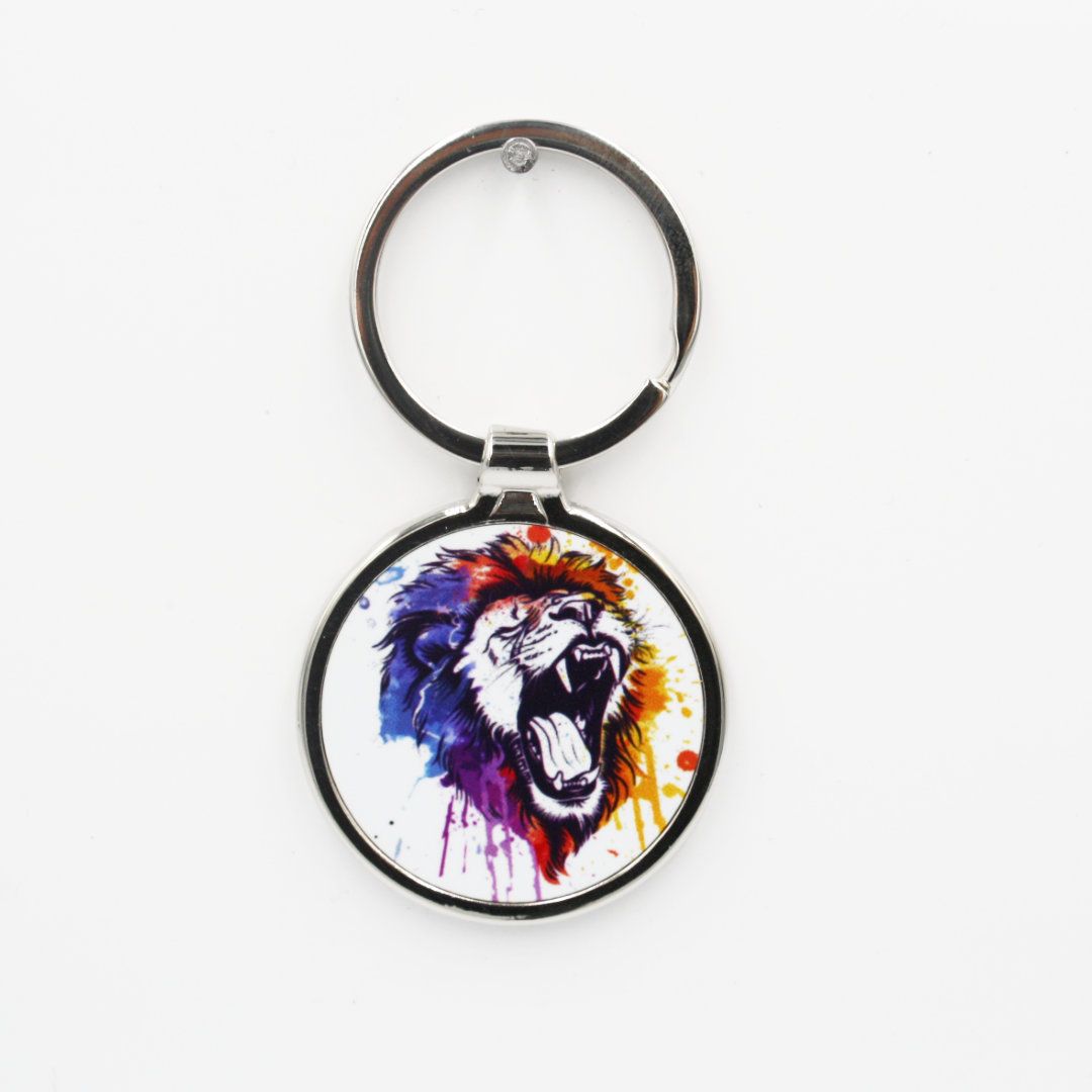 Metalen sleutelhanger - Leeuw