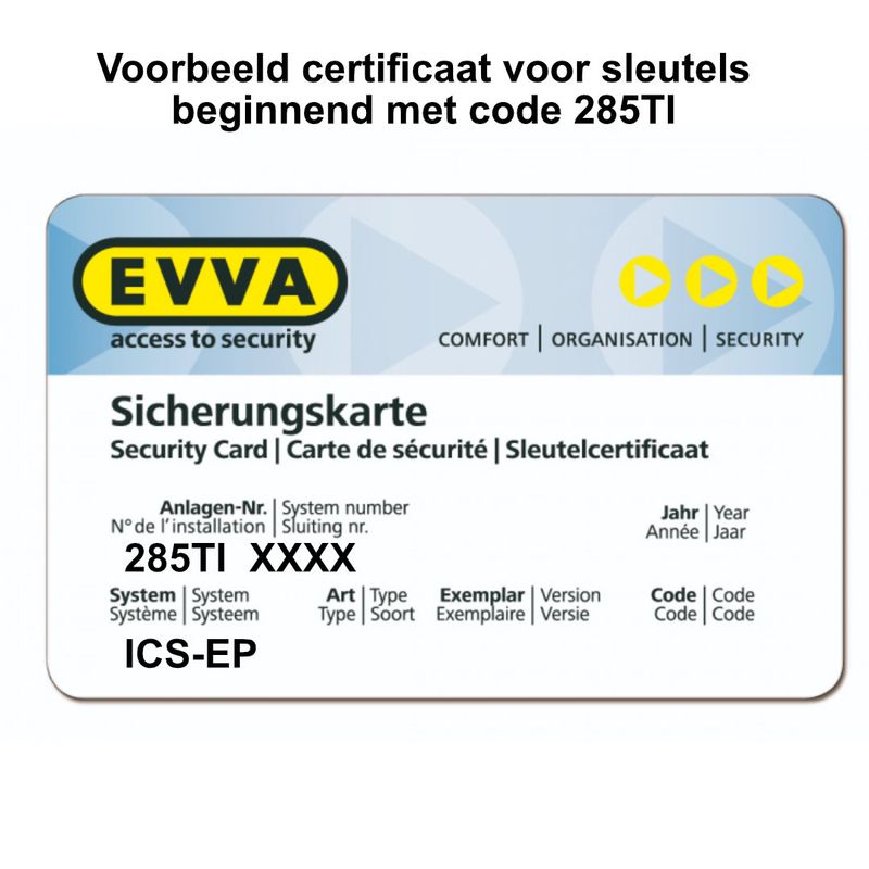 EVVA ICS sleutel - 285TI (nabestelling)