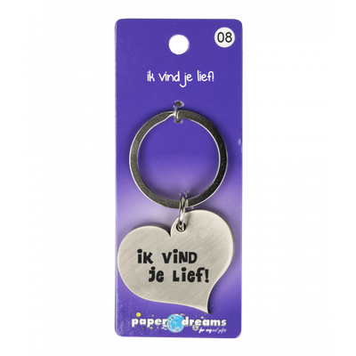 Hart met tekst: Ik vind je lief