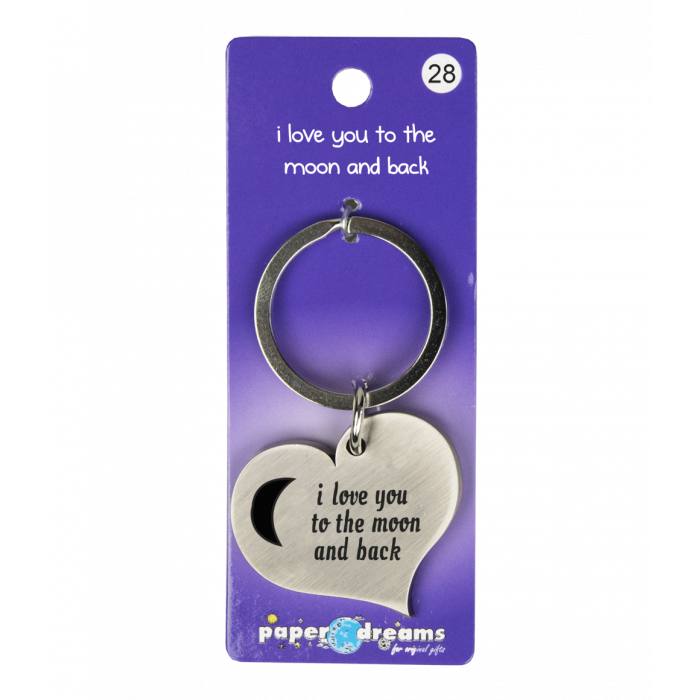 Hart met tekst: I love you to the moon and back