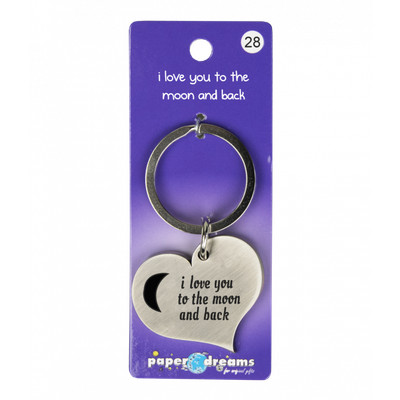 Hart met tekst: I love you to the moon and back Hart met tekst: I love you to the moon and back