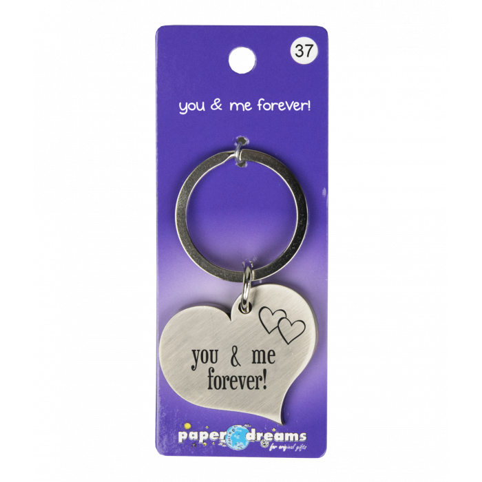 Hart met tekst: You and me forever