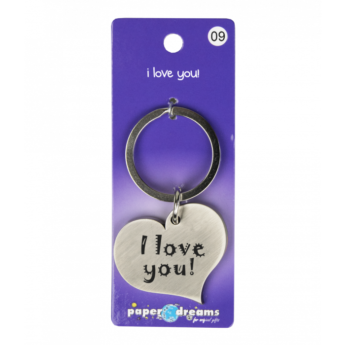 Hart met tekst: I love you