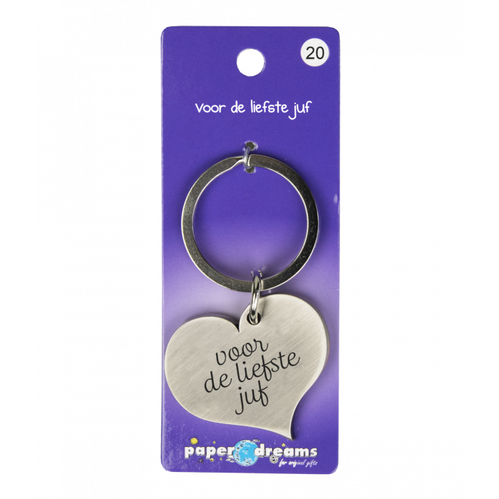 Hart met tekst: Voor de liefste juf Hart met tekst: Voor de liefste juf
