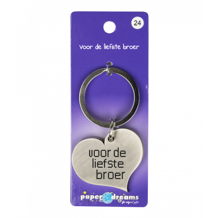 Hart met tekst: Voor de liefste broer