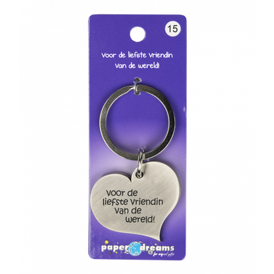 Hart met tekst: Voor de liefste vriendin