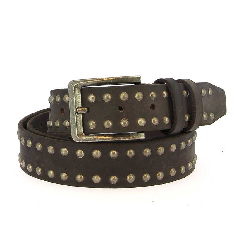 Mat volnerf jeansriem met metalen dots