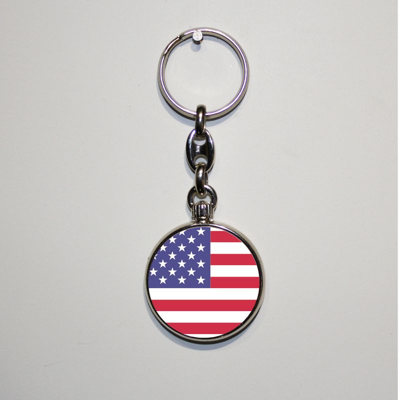 Dubbelzijdig bedrukte sleutelhanger - United States of America