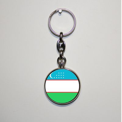 Dubbelzijdig bedrukte sleutelhanger - Oezbekistan