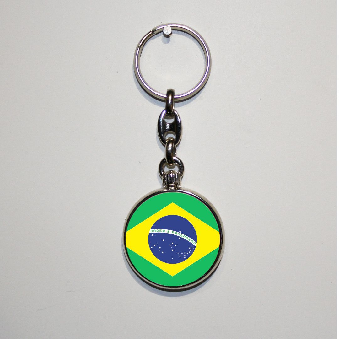 Dubbelzijdig bedrukte sleutelhanger - Brazilië