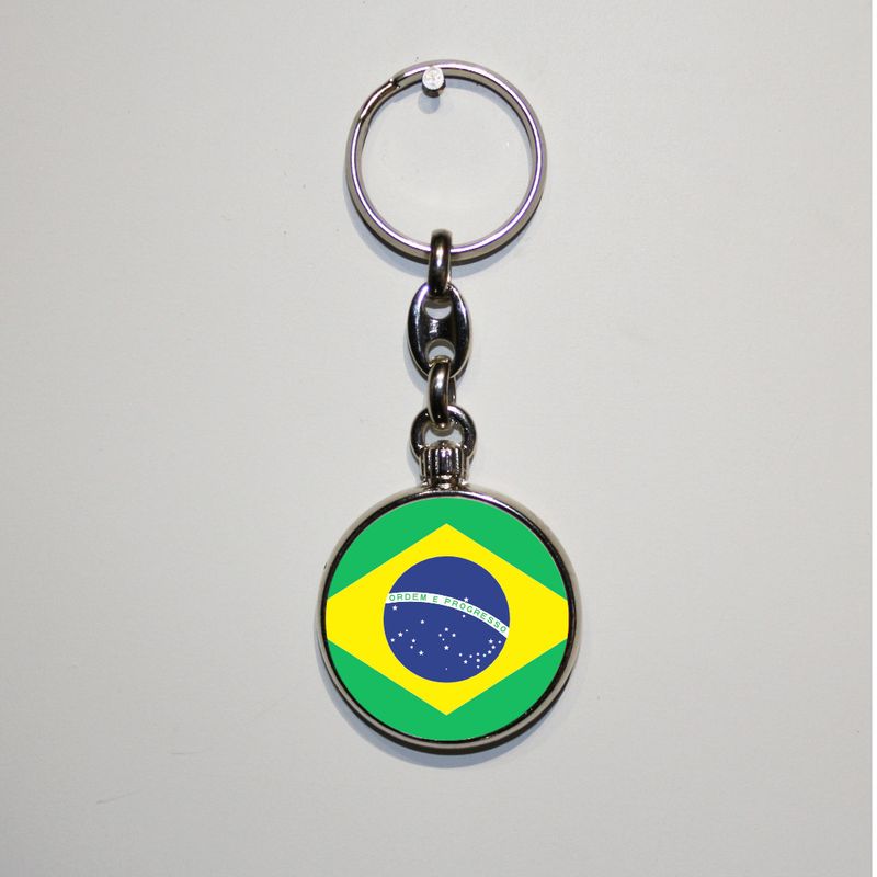 Dubbelzijdig bedrukte sleutelhanger - Brazilië