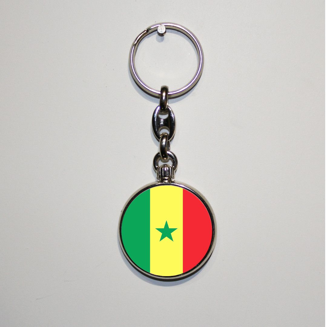Dubbelzijdig bedrukte sleutelhanger - Senegal