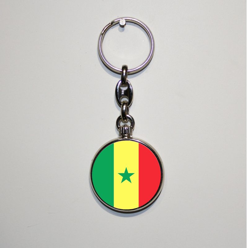 Dubbelzijdig bedrukte sleutelhanger - Senegal