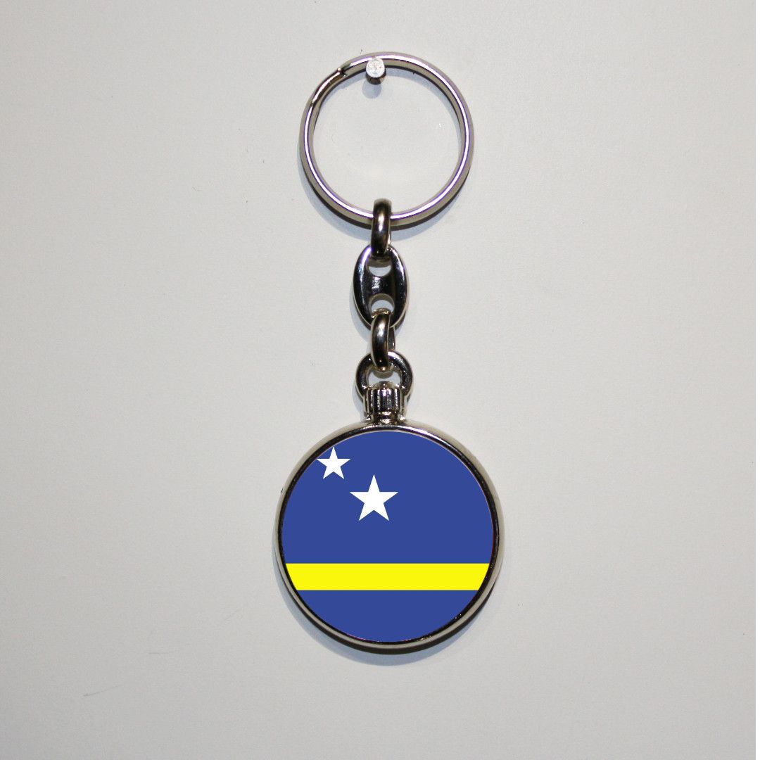 Dubbelzijdig bedrukte sleutelhanger - Curacao