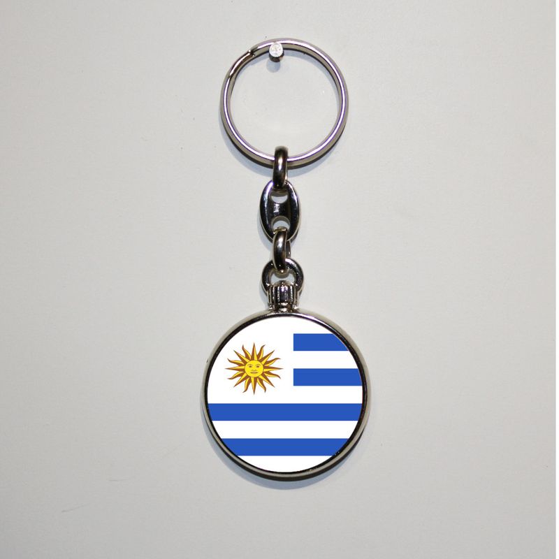Dubbelzijdig bedrukte sleutelhanger - Uruguay