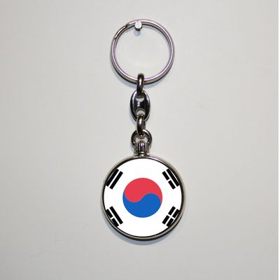 Dubbelzijdig bedrukte sleutelhanger - Zuid Korea Dubbelzijdig bedrukte sleutelhanger - Zuid Korea