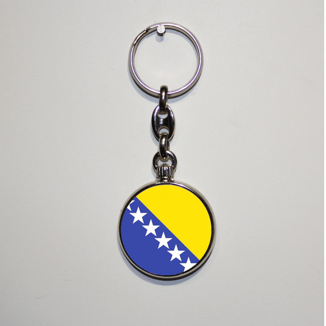 Dubbelzijdig bedrukte sleutelhanger - Bosnië en Herzegovina Dubbelzijdig bedrukte sleutelhanger - Bosnië en Herzegovina