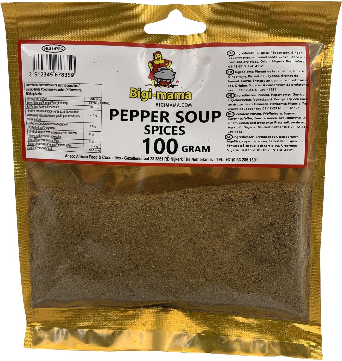 pepper soup spices / peper soep kruiden 100 gr