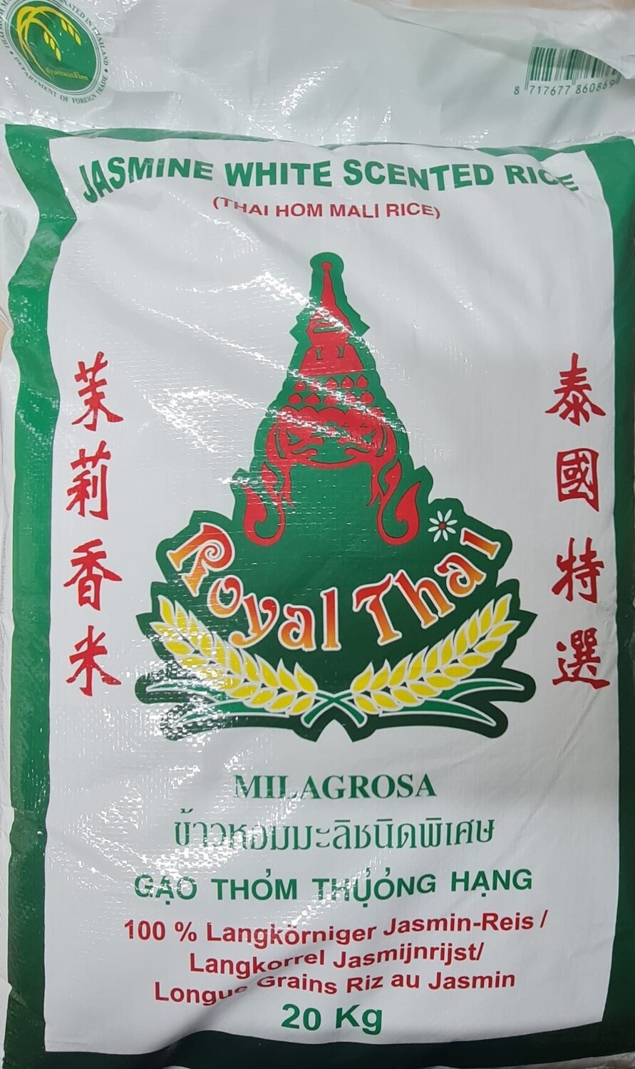 royal Thai long grain  rice / lang korrel rijst 20 kg