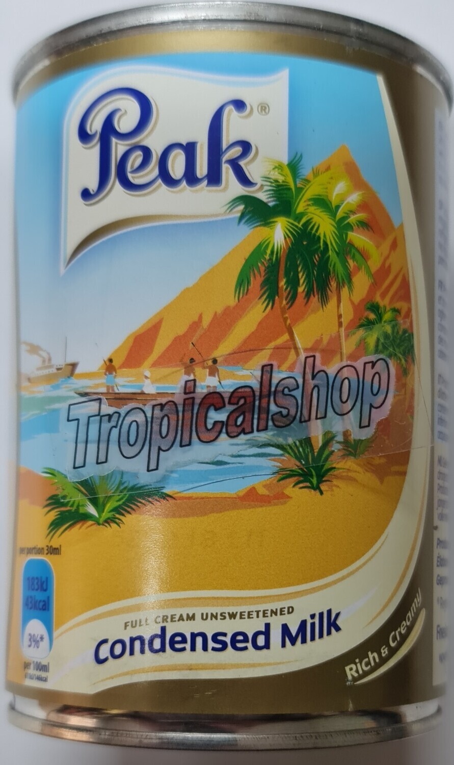 Peak evaporated milk  410 gr   ( unsweetened )