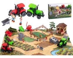 Speelfigurenset - Boerderij met dieren - met Speelmat - 49 stuks - Speelgoed - Speelset - Kinderspeelgoed voor unisex