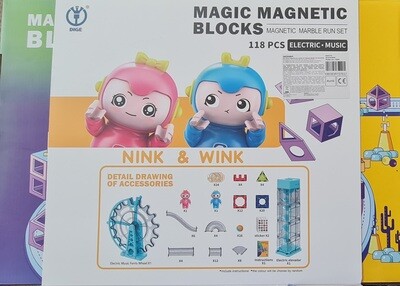 magic magnetic blocks (marble run set)