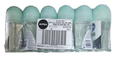 nivea black &amp; white invisible mist 6 x 50ml