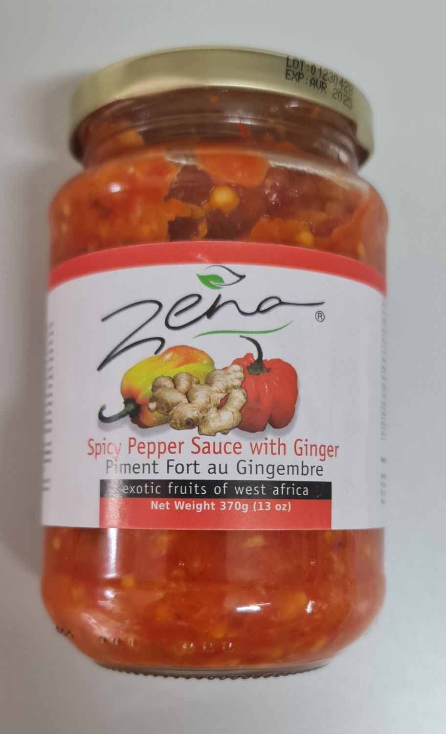 Zena  spicy pepper sauce with ginger 370gr