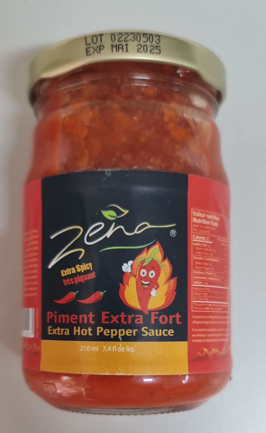 Zena extra hot pepper sauce