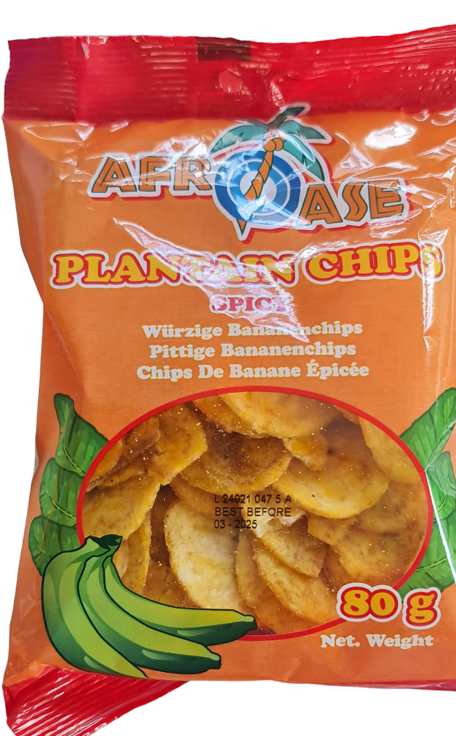 Plantain chips  spicy 80gr