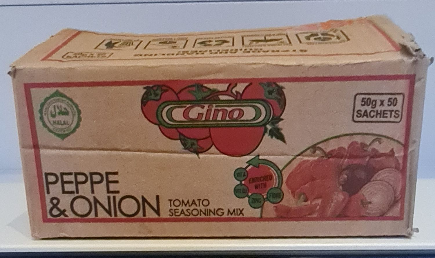 Gino pepper &amp; onion 50 x 50gr