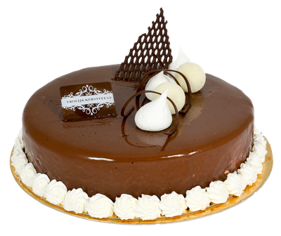 luxurious round vanilla ice cream cake