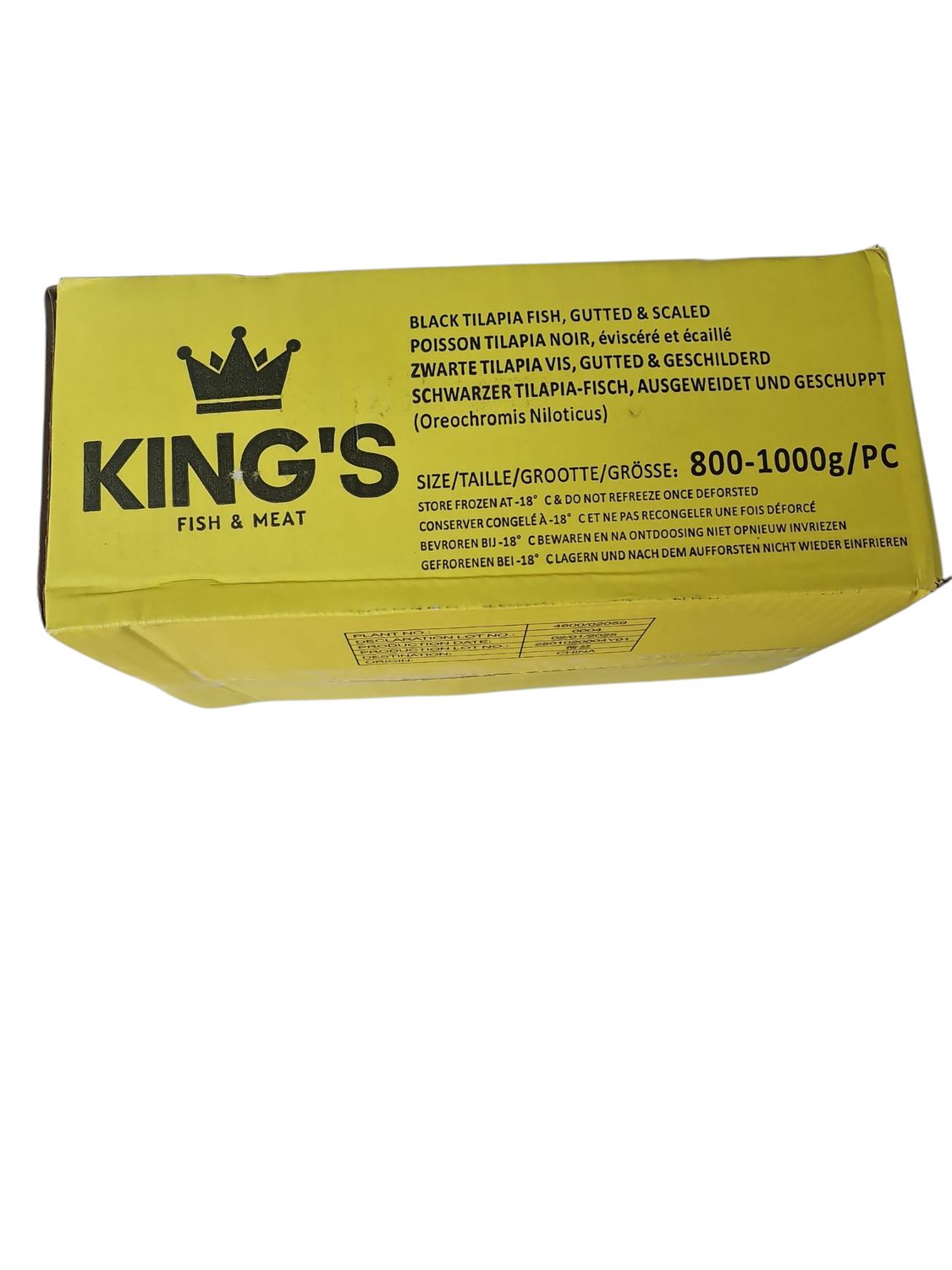 tilapia full box 800/1000gr
