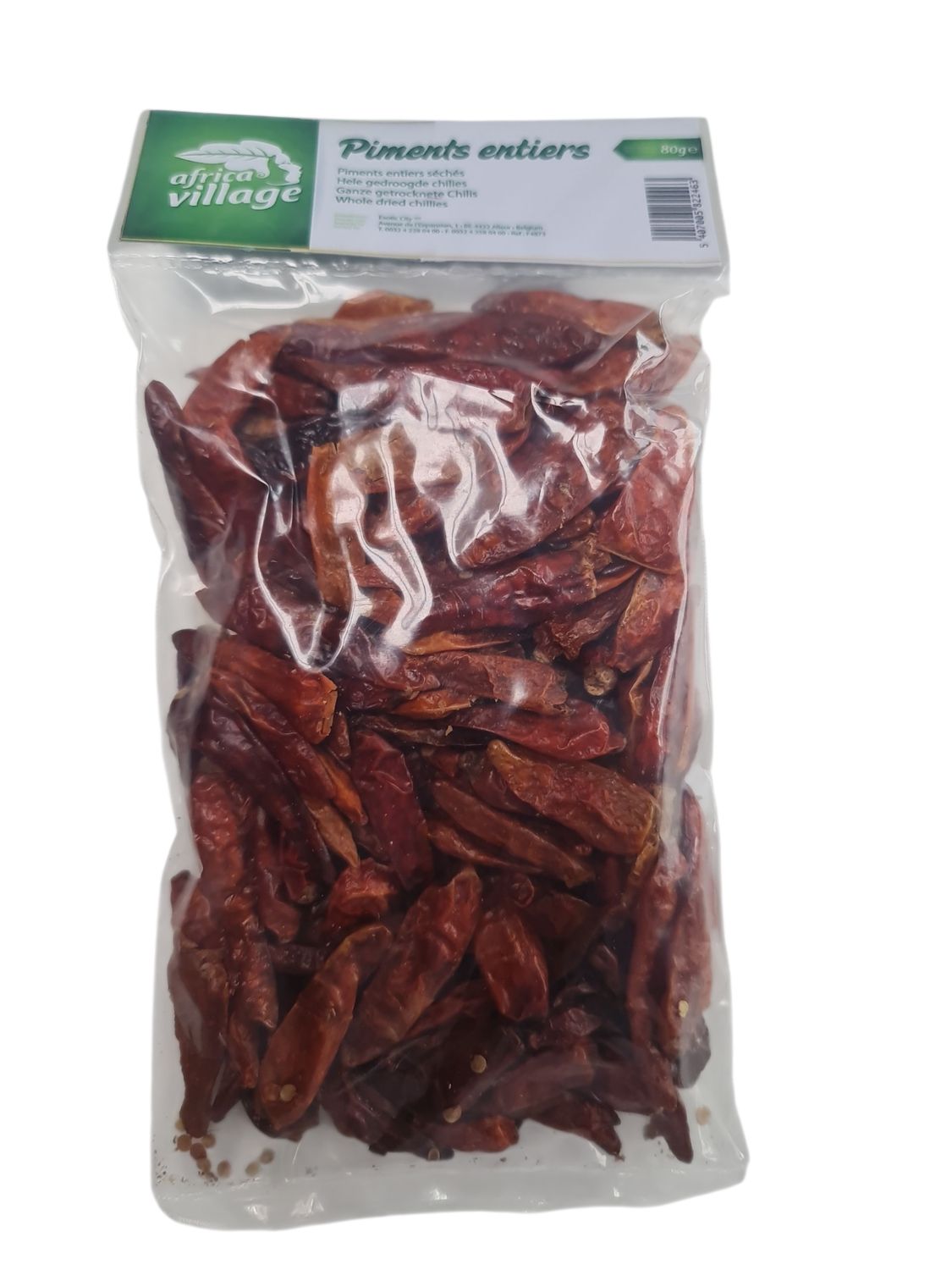 Dry whole chillies /  drooge chilli pepers 80 gr