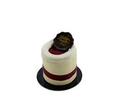 ijs taartje vanille met framboos topping  4 x 120 ml