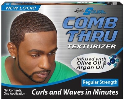 S Curl comb  blue regular relaxer