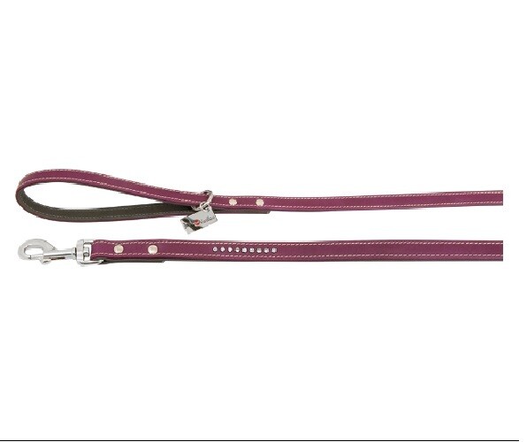 Nappa Leiband Strass Bordeaux