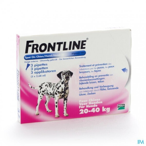 Frontline Spot On Hond large 20-40kg 3 Pipet