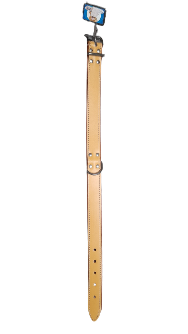 Halsband double naturel Leder