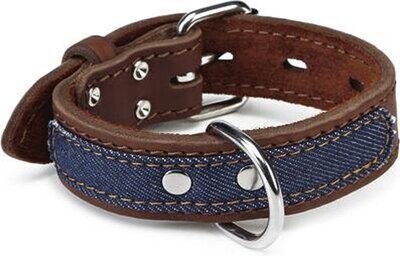 Beeztees halsband Denim 40 cm x 30 mm