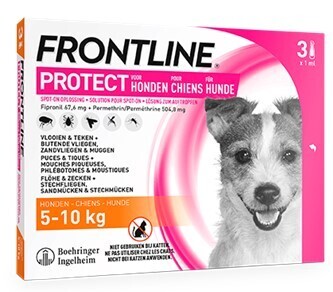 Frontline Protect Spot on hond 5-10 kg 3 pipet