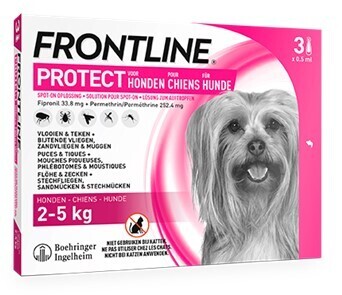 Frontline Protect Spot on hond 2-5 kg 3 pipet
