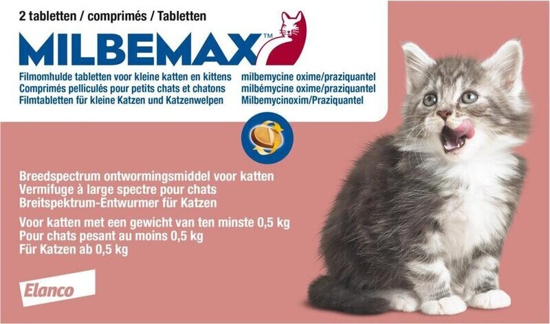 Milbemax Kleine kat &lt; 0.5 kg 20 tabl