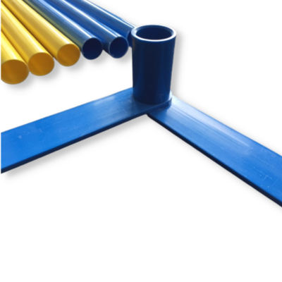 AGILITY SLALOM - SET VAN 6 PALEN MET GRONDSTRIP