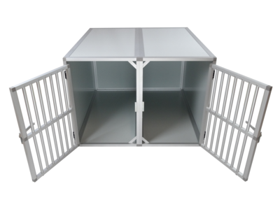 Hundos Pro Autobench Recht model Dubbel 100x95x67 met spijlen