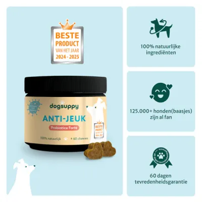 dogsuppy Anti jeuk Probiotica 100 % natuurlijk 60 snoepjes