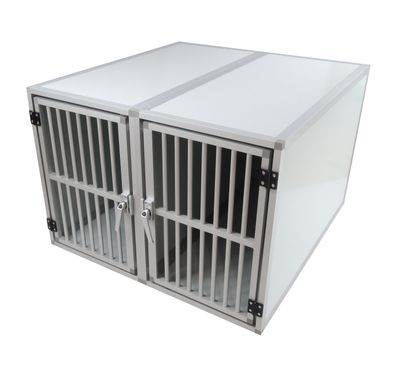 Hundos Pro Autobench Recht model Dubbel 100x95x67 met spijlen